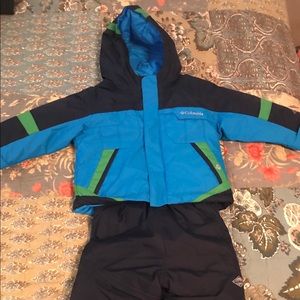 2 piece Columbia Snow ski bib and coat